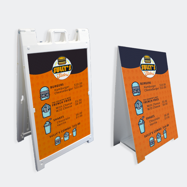 Side Sign Fold A Frame Signs, Folding, Double Sided